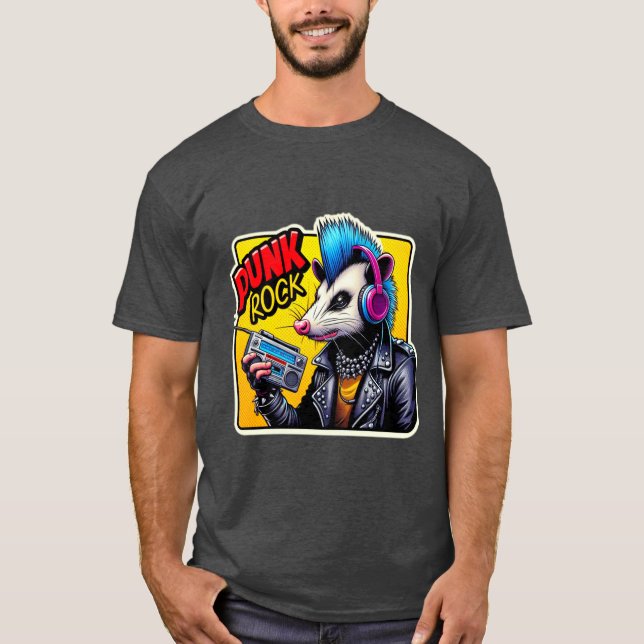 OPOSSUM-PUNK STEN BLUE 4 T SHIRT (Framsida)