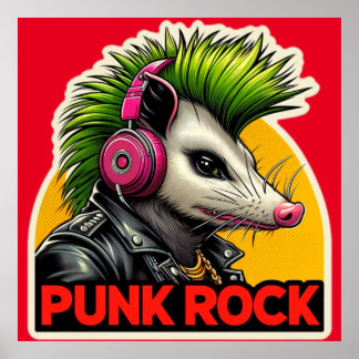 OPOSSUM-PUNK STEN GRÖNT 2 POSTER