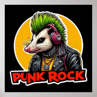 OPOSSUM-PUNK STEN GRÖNT POSTER