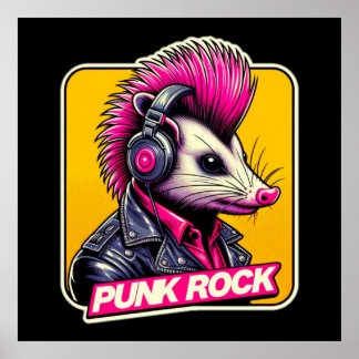 OPOSSUM-PUNK STEN ROSA 3 POSTER