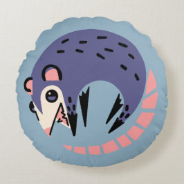 Opossum Round Pillow Rund Kudde