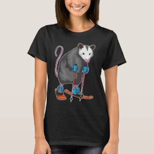 Opossum Skier Ski Winter sport T Shirt