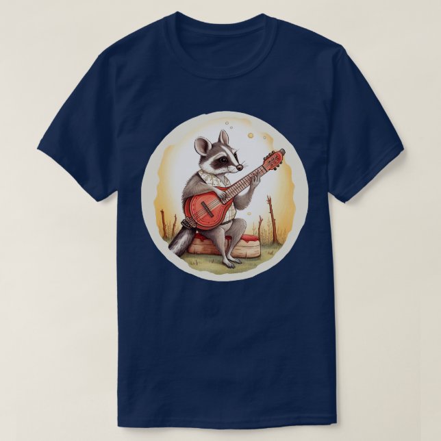 Opossum spelar banjo 1 t shirt (Design framsida)