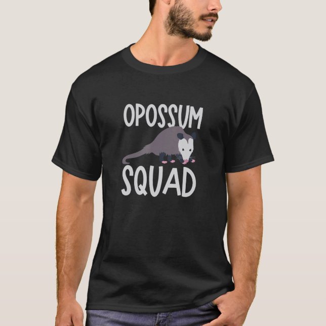 Opossum Squad Cute Possum Ironic Saying Wildlife T Shirt (Framsida)
