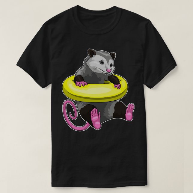 Opossum Swimming Livbuoy T Shirt (Design framsida)