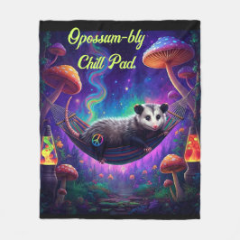 Opossum Trippy Psychedelic Hippie Anpassningsbar P Fleecefilt