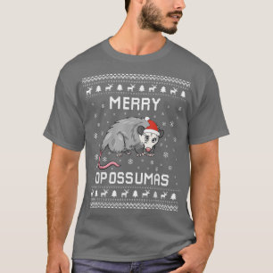 Opossum Ugly jul Sweater Opossum Älskare Holid T Shirt
