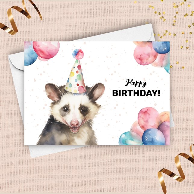 Opossum Wildlife Possum Vild Animal Grattis på föd Kort (Skapare uppladdad)