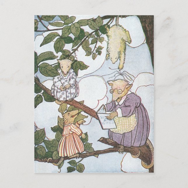 Opossummor gör motvillig Studenter Vykort (Framsida)