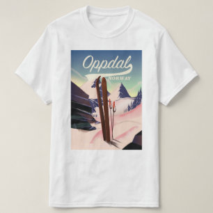 Oppdal norge ski poster. t shirt