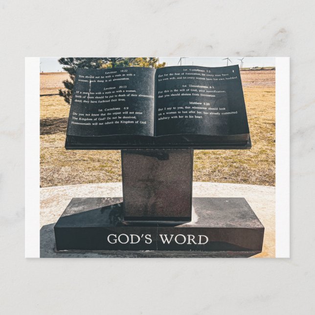 Öppen Bokskulptur Vykort (Framsida)