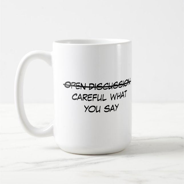 Öppen diskussion kaffemugg (Vänster)