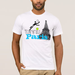Öppen Eiffel för Paris tennisfransk T-tröja T-shirt