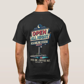 Öppen Hela Natten Neon Diner NIGHTSHIFT 90 T-Shirt