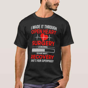 Öppen hjärt kirurgi Survivor CHD Awareness Heart S T Shirt