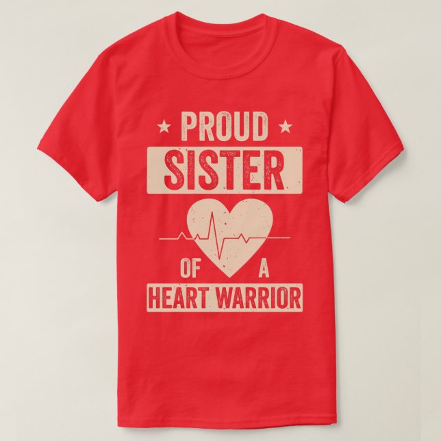 Öppen hjärtoperation CHD Transplant Sister av ett  T Shirt (Design framsida)
