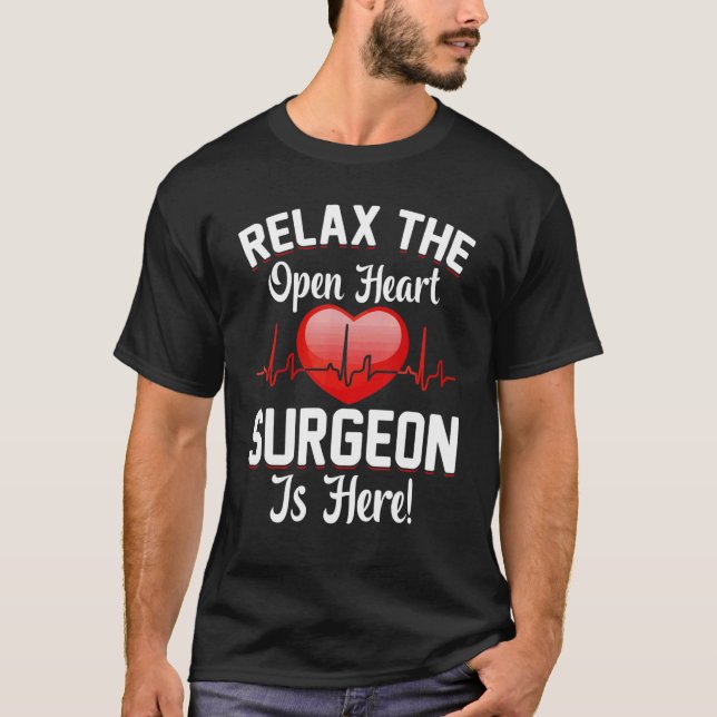 Öppen hjärtoperation Surgeon Bypass Cardiolog Hea T Shirt (Framsida)