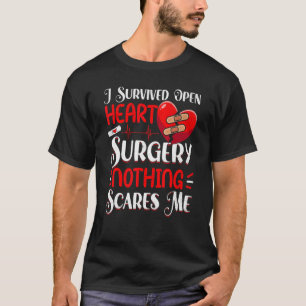 Öppen hjärtoperation Survivor Bypass Patienthjärta T Shirt