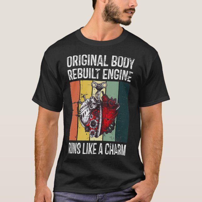 Öppen hjärtoperation Survivor Original Body Rebuil T Shirt (Framsida)