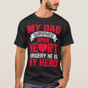 Öppen hjärtoperation Survivor's Pappa Heart Surger T Shirt