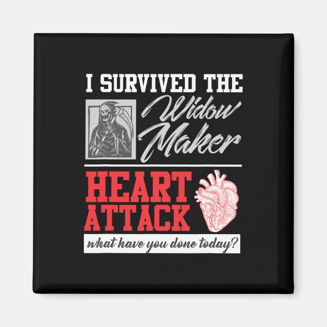 Öppen hjärtskirurgi Survivor widow Maker Heart Att Magnet (Framsidan)