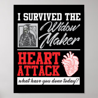Öppen hjärtskirurgi Survivor widow Maker Heart Att Poster