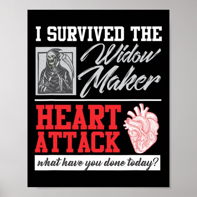 Öppen hjärtskirurgi Survivor widow Maker Heart Att Poster (Framsidan)