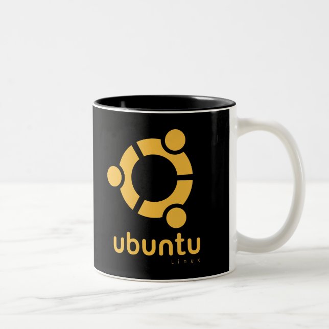 Öppen källa för Ubuntu Linux Två-Tonad Mugg (Höger)