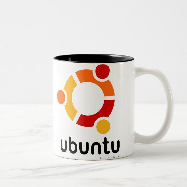 Öppen källa för Ubuntu Linux Två-Tonad Mugg (Höger)