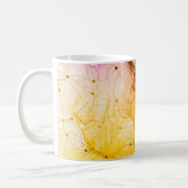 Öppen kreativitet. Abstraktens moln -ART. Mast Kaffemugg (Vänster)