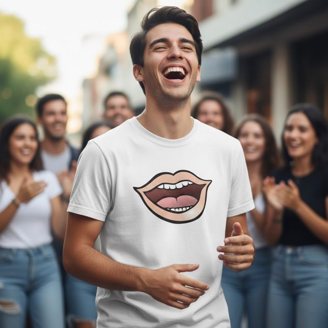 Öppen Mun Läppar Tänder Tunga T Shirt (Skapare uppladdad)