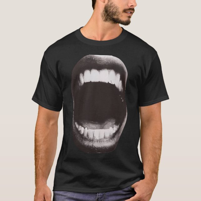 öppen mun t shirt (Framsida)