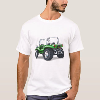 öppen överträffad strandbuggy för grönt t shirt
