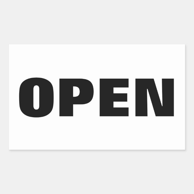 ÖPPEN REKTANGULÄRT KLISTERMÄRKE (Framsida)