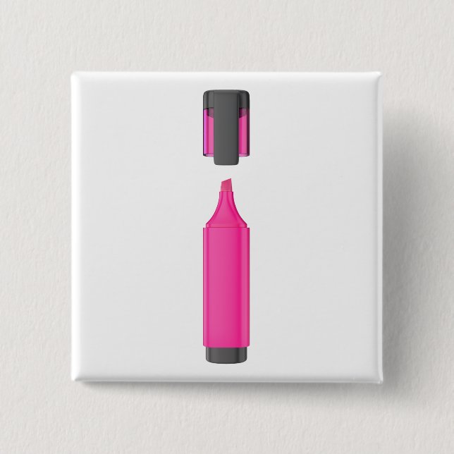 Öppen rosa fluorescerande penna knapp (Framsida)