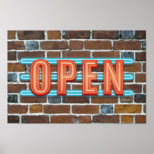 ÖPPEN SIGN POSTER