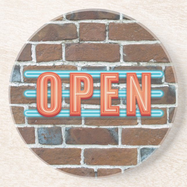 ÖPPEN SIGN UNDERLÄGG SANDSTEN (Framsidan)