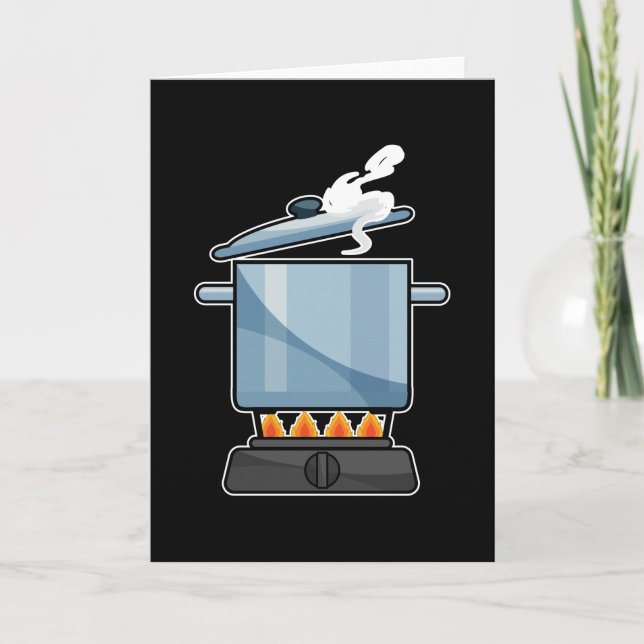 Öppen spis med kastrull & lock kort (Framsida)