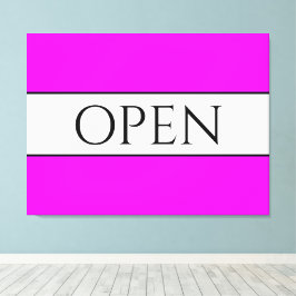 ÖPPEN Sporty Roligt Bright Tropical Rosa White Ran Canvastryck