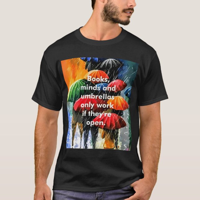 Öppen syn, öppna böcker t shirt (Framsida)