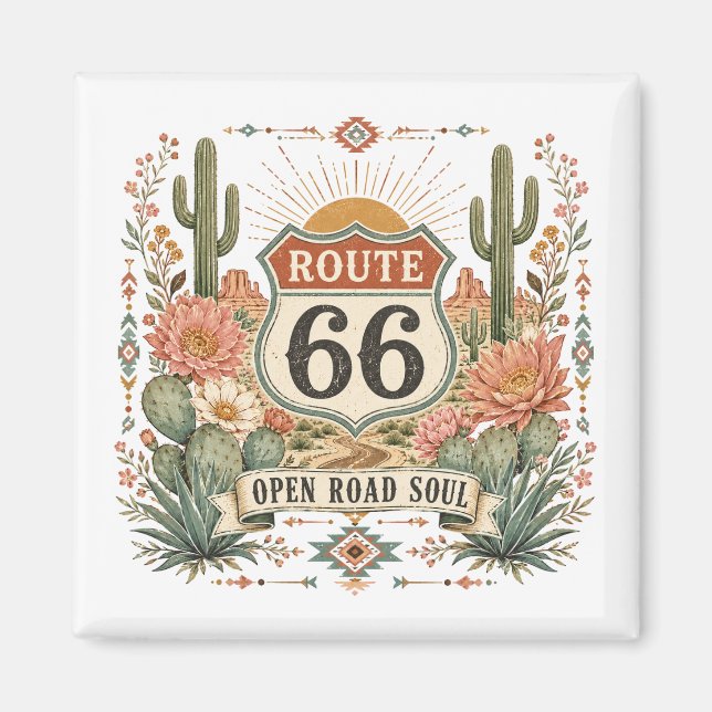 Öppen Vägs Själ Botanisk Souvenir Magnet (Framsidan)