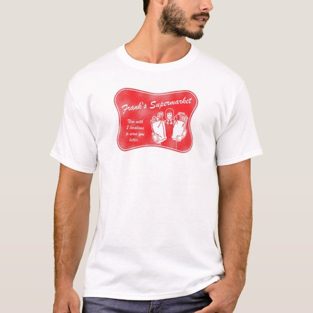 Öppenhjärtig Supermarket Tee Shirt (Framsida)
