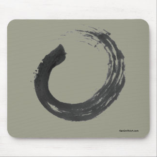 Öppet cirkla den Enso zenen Mousepad, kaki Musmatta