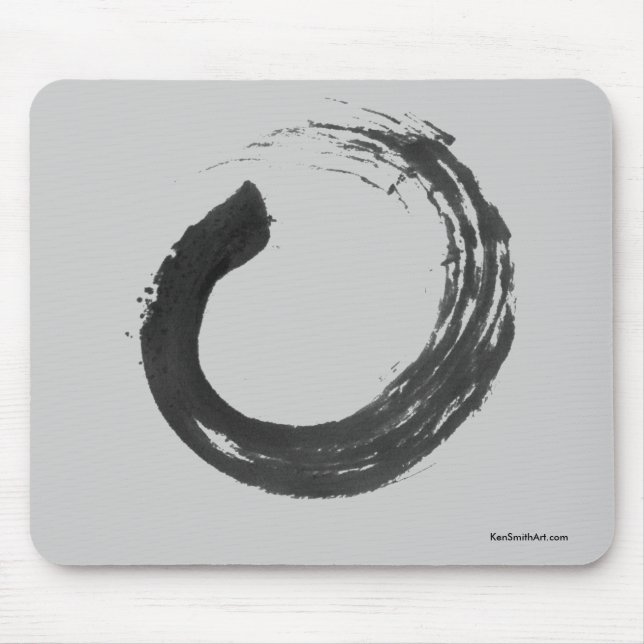 Öppet cirkla den Enso zenen Mousepad Musmatta (Framsidan)