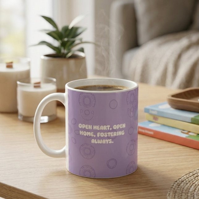 Öppet Hjärta Öppet Hem Fosterhem Always Design Kaffemugg (Skapare uppladdad)