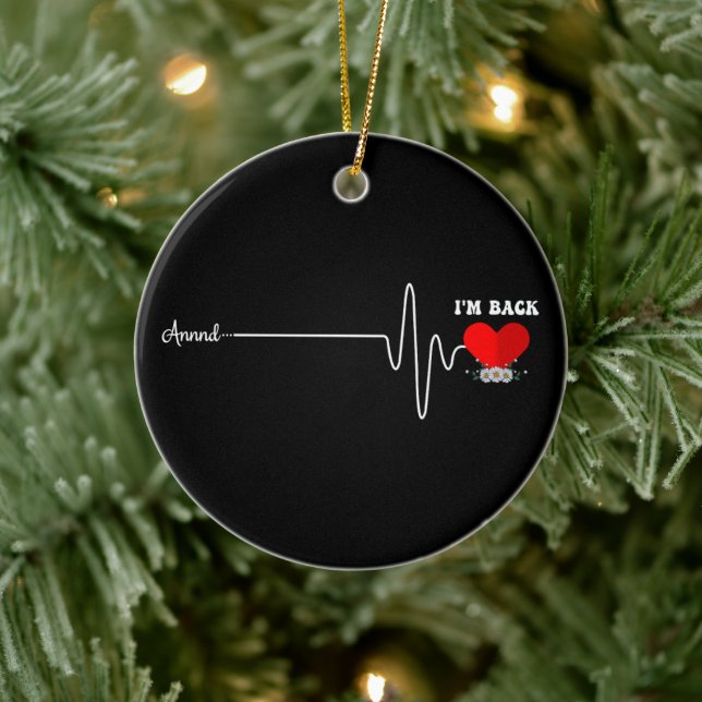 Öppet hjärtstillestånd Hjärtattack Survivor Julgransprydnad Keramik (Träd)