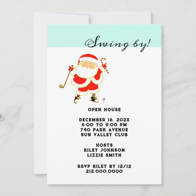 Öppet hus-inbjudningar till jul-Helgdag Inbjudningar (Framsida)