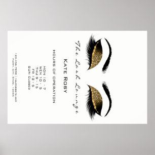 Öppettider för choklad för Makeupskönhetsalong Poster