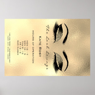 Öppettider för skönhet för Makeupskönhetsalong Poster