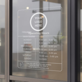 Öppettider - Logotyp - QR-kod transparent